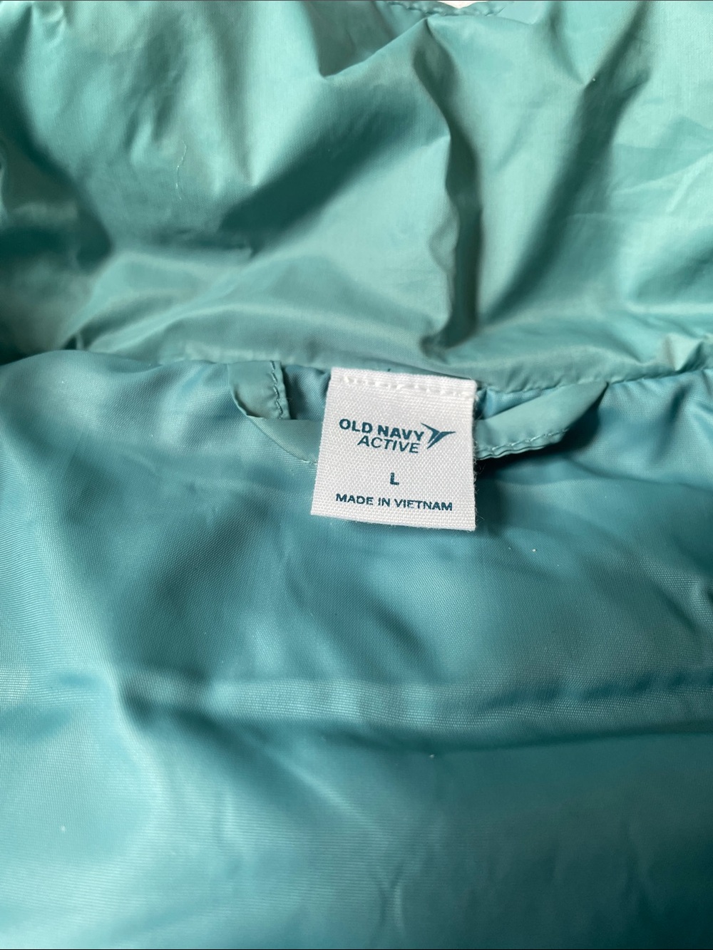 NWOT Old Navy Teal Quilted Packable Puffer Vest - Women Size Large. - Picture 3 of 5